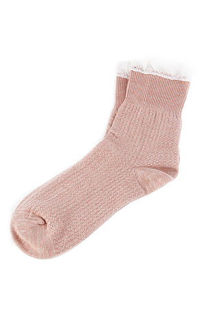 Adorable Soft Sewn Lace Ankle Sock 5CCH